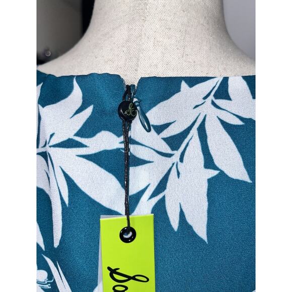 Sam Edelman Women's Floral Sleeveless Dress Round Neck, Teal , Size 10 NWT - Picture 5 of 9